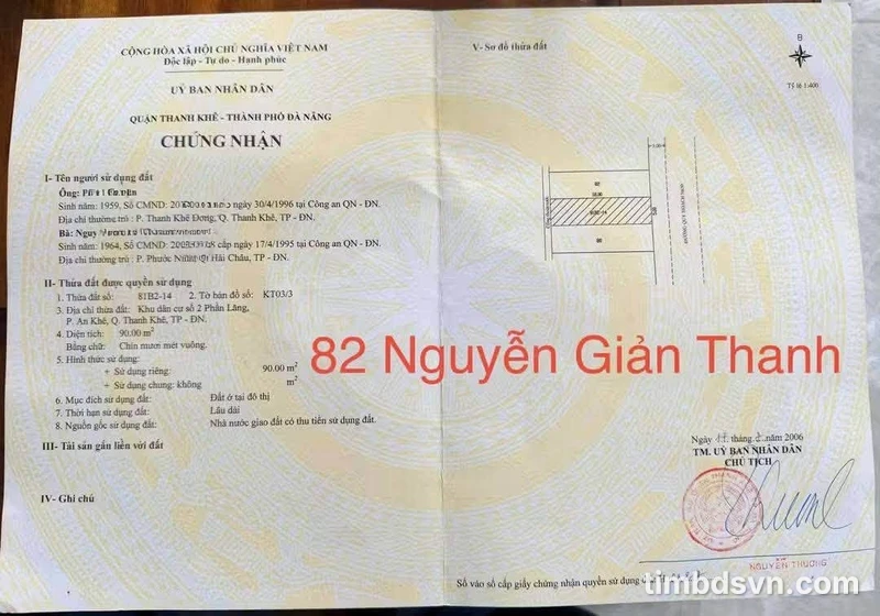 Bán đất Nguyễn Giản Thanh, 90m², Thanh Khê, Đà Nẵng