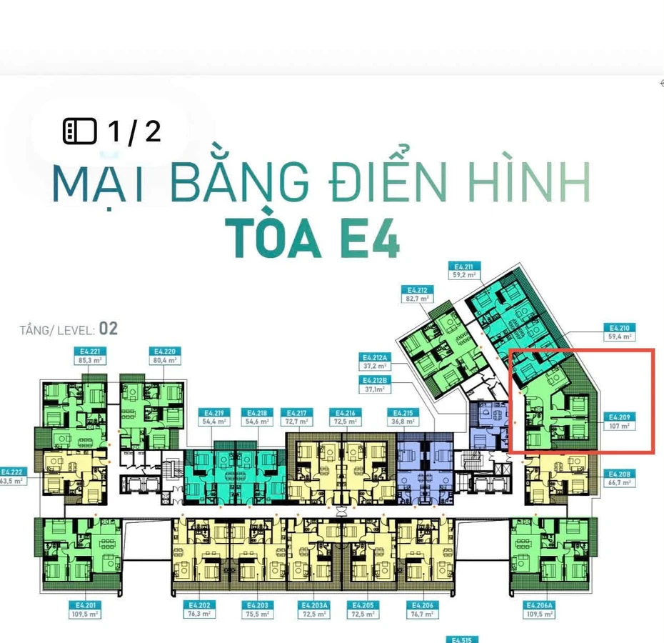 Bán căn hộ 3 phòng ngủ 107m² tại Ecorivierside Hải Dương - Ảnh thu nhỏ 2