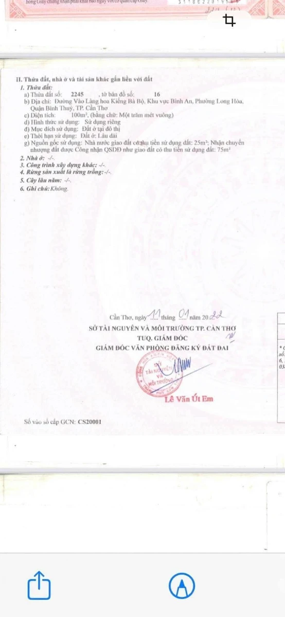 Bán nền mặt tiền Làng Hoa Kiểng 100m² Bình Thủy - Ảnh thu nhỏ 5