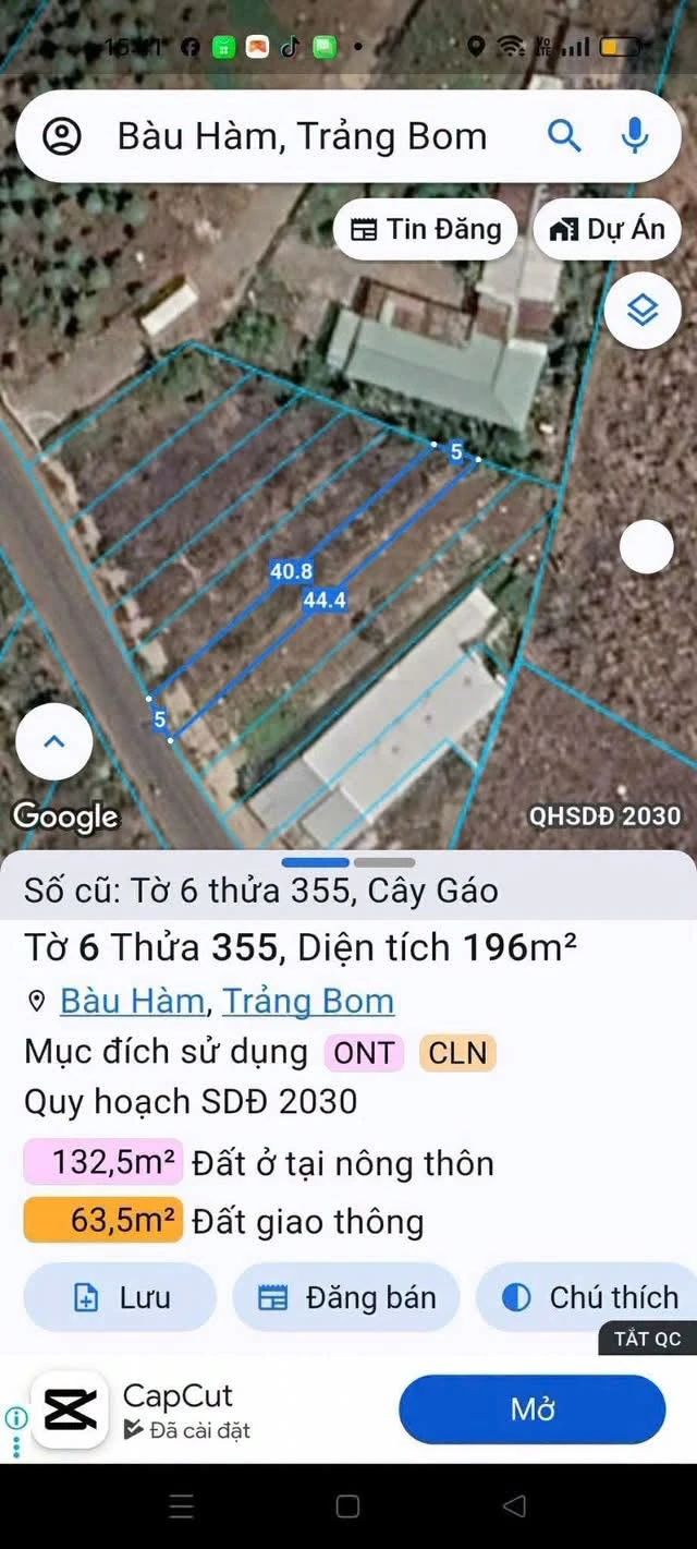 Bán đất liền kề Cây Gáo 200m² – 750 triệu, Nhà Bè - Ảnh 1