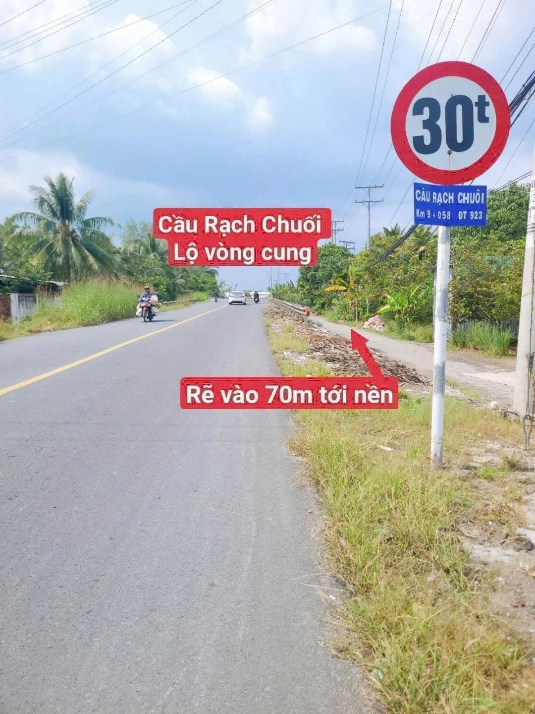 Bán 140 m² đất thổ cư 2 mặt tiền Rạch Chuối, Cần Thơ 890 triệu - Ảnh 1