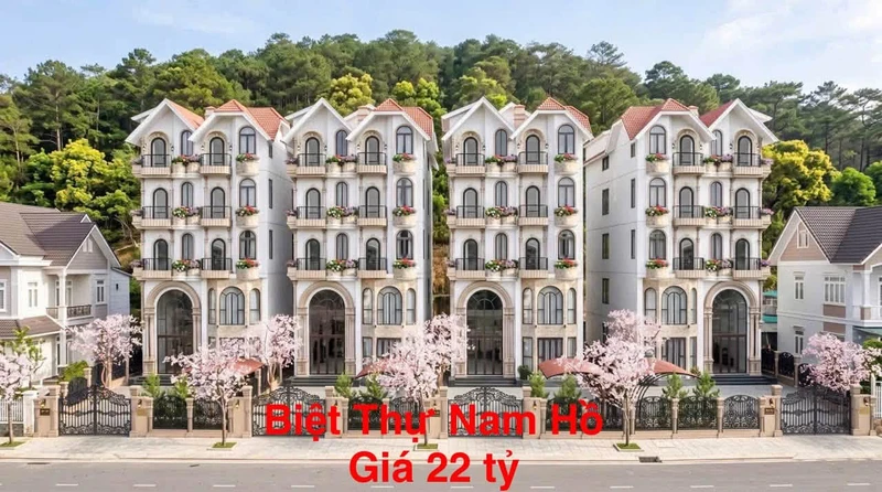 Bán 4 biệt thự mặt tiền Hồ Xuân Hương Đà Lạt, 290m², 22 tỷ