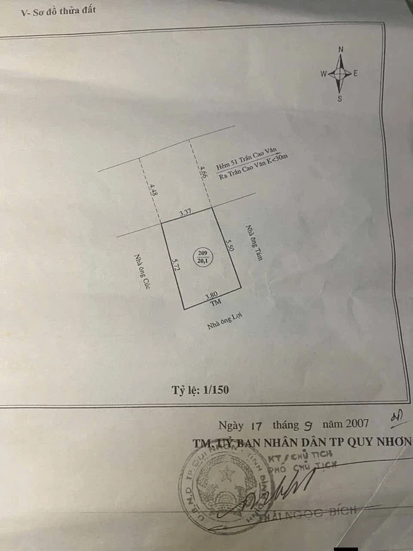 Bán nhà Quy Nhơn 60m2, 2 phòng ngủ, 1,65 tỷ