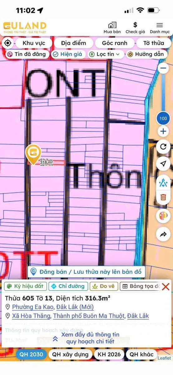 Bán gấp đất thổ cư 6x26m mặt tiền đường bê tông gần chợ Ea Kao, Buôn Ma Thuột - Ảnh thu nhỏ 2