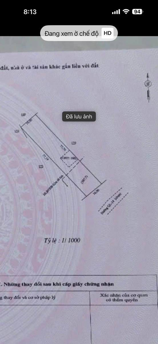 Bán gấp đất mặt tiền QL14 Cần Giờ 1232m² giá 1 tỷ 6 - Ảnh thu nhỏ 2