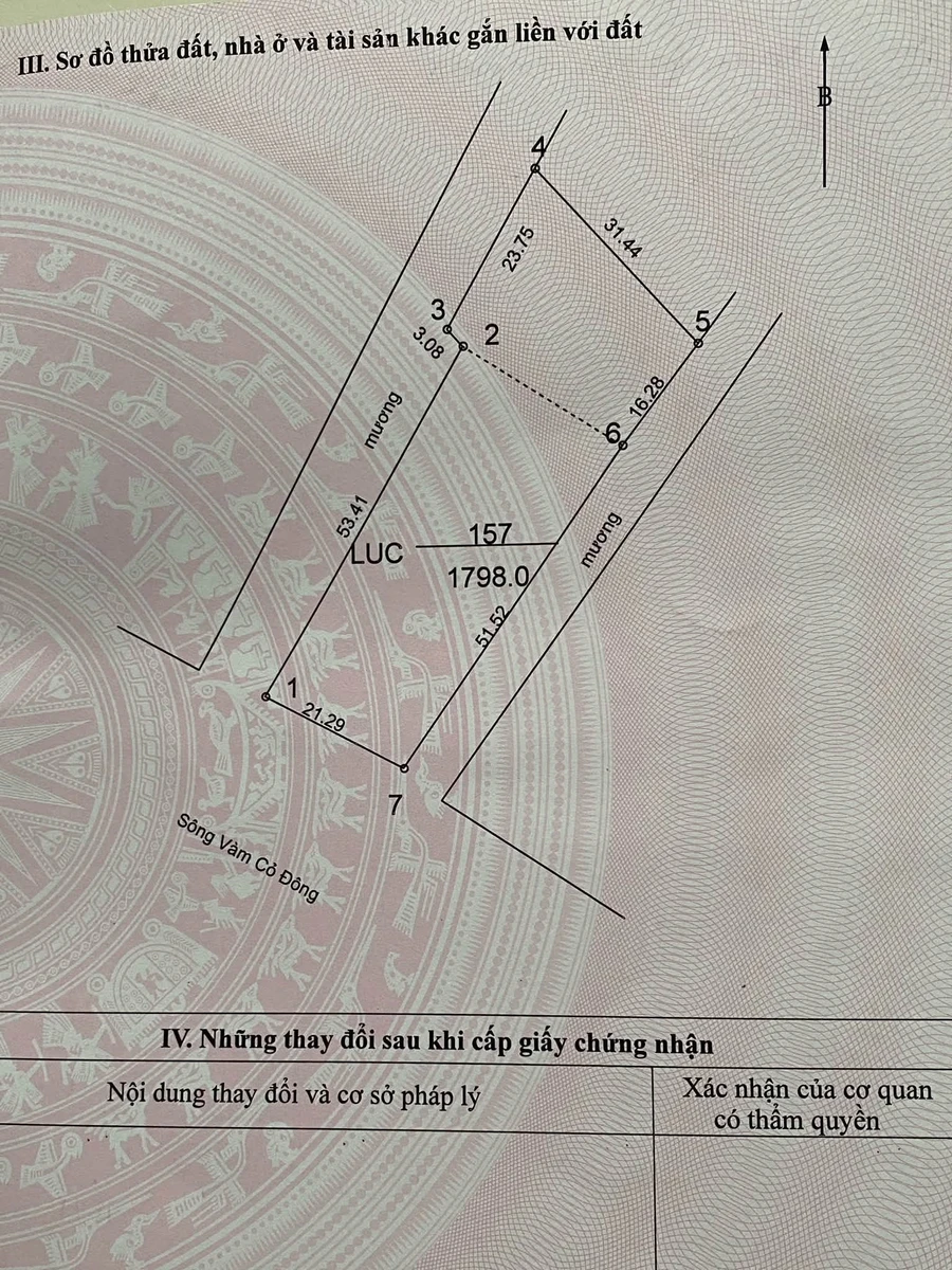 Bán đất lúa 1798m² 3 mặt tiền sông, xã Thanh Phước, Gò Dầu, Tây Ninh - Ảnh 1