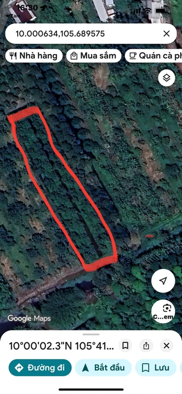 Bán đất Phường An Bình Cần Thơ 2548m2, giá 1,9 triệu/m2