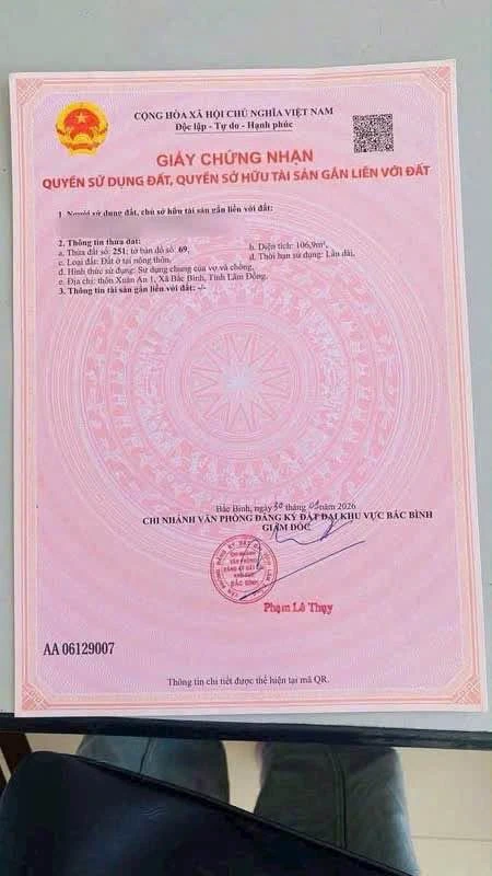 Bán đất thổ cư Chợ Lầu Lâm Đồng 106,9m2 giá 590 triệu - Ảnh thu nhỏ 4