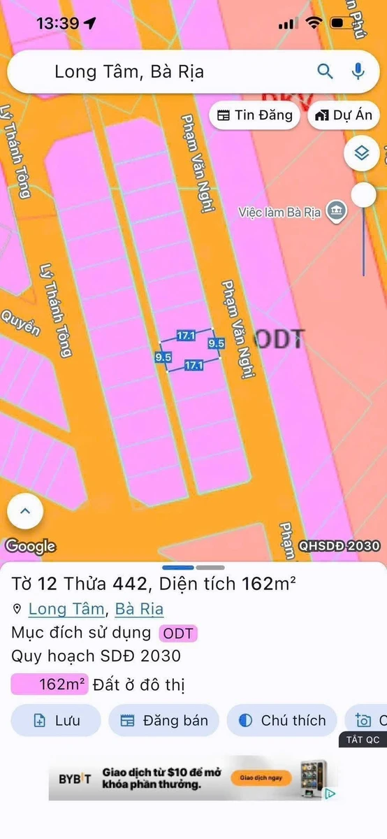Bán lô đất biệt thự 166m2 đường Phạm Văn Nghị, KDC Barimex Long Tâm, Bà Rịa, giá 3,3 tỷ - Ảnh thu nhỏ 4