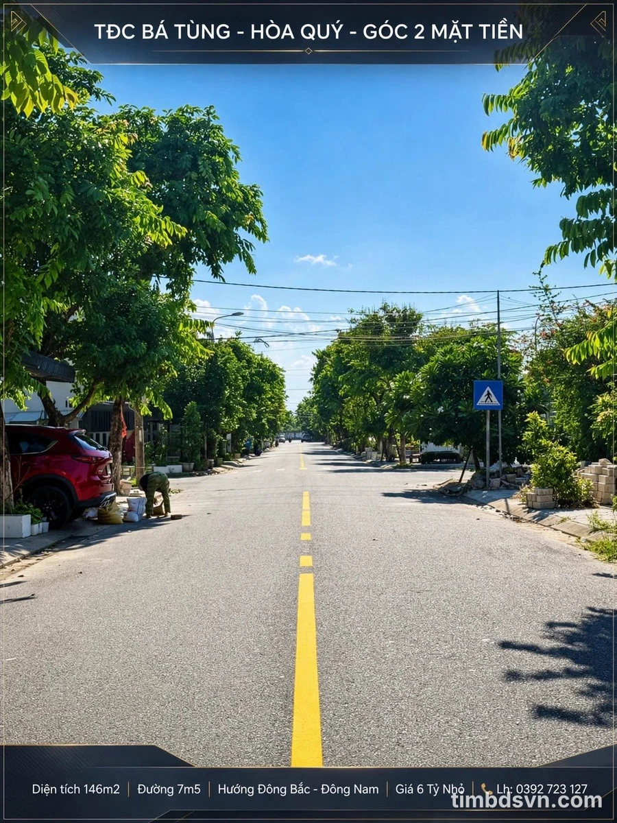 Bán lô góc 2 mặt tiền 146m2 Phạm Đức Nam, Hòa Quý - Ảnh thu nhỏ 2