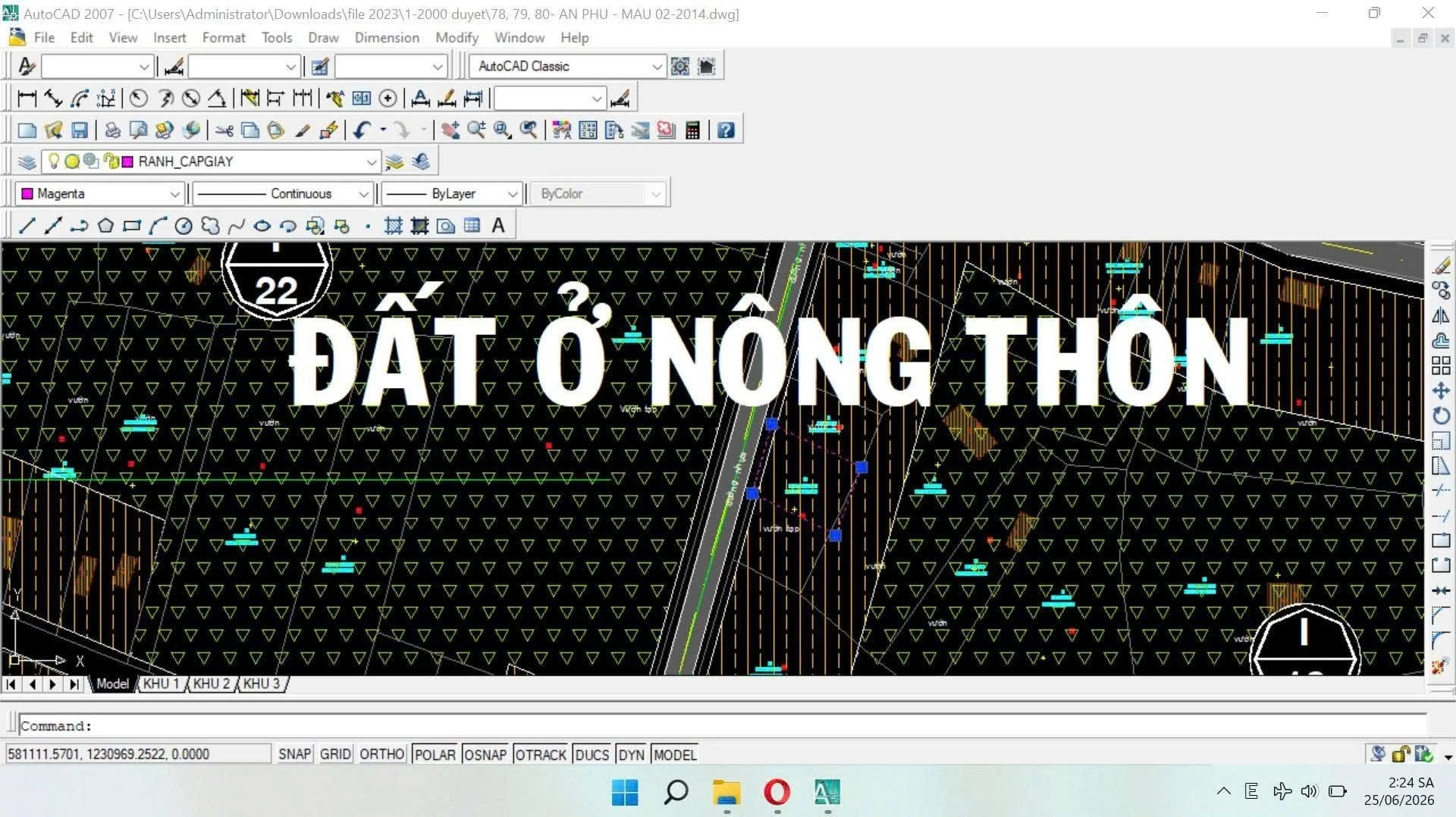 Bán đất mặt tiền đường nhựa 576m2 xã An Nhơn Tây, Củ Chi, giá khoảng 2 tỷ - Ảnh 1