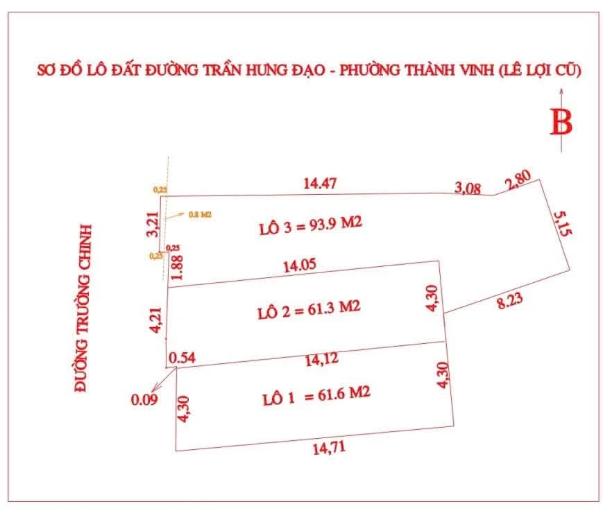 Bán đất mặt tiền Trường Chinh 93,9m2 giá 3,5 tỷ Thành Vinh - Ảnh thu nhỏ 3