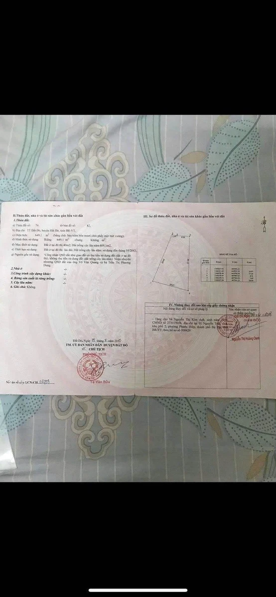 Bán lô nhà vườn 649m² mặt tiền Nguyễn Hùng Mạnh gần Chợ Đất Đỏ - Ảnh thu nhỏ 4