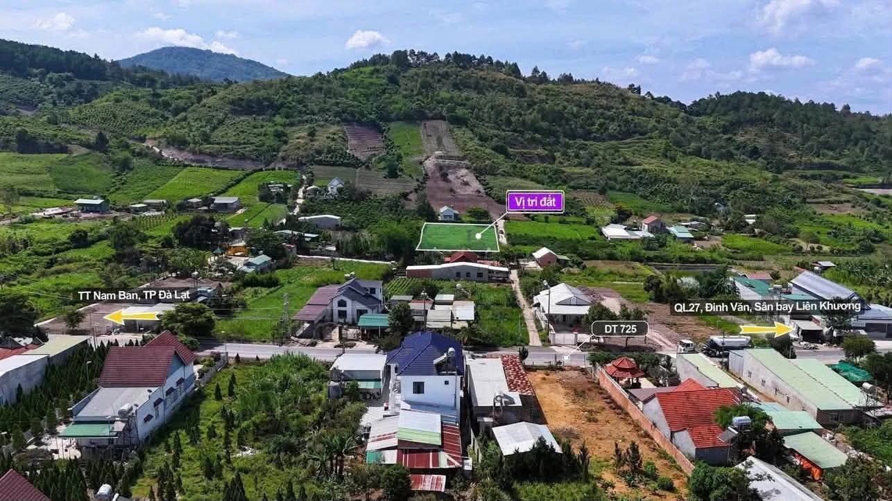 Bán lô đất thổ cư 179m² sổ sẵn giá 599 triệu tại Nam Ban, ven Đà Lạt - Ảnh 1