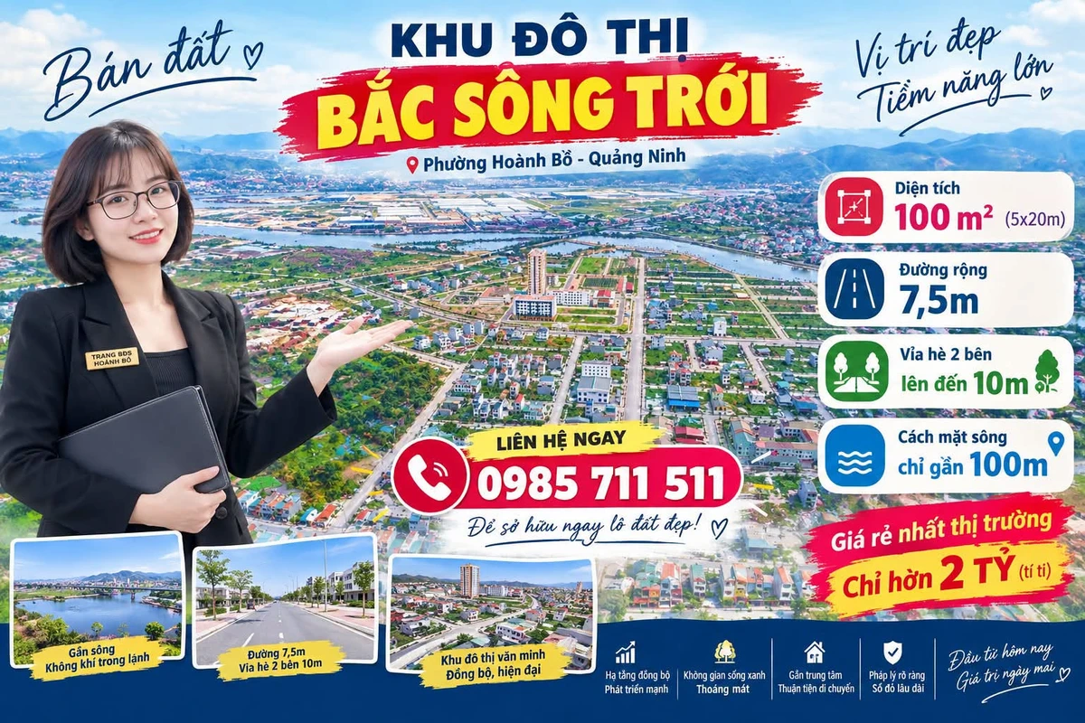 Bán đất 100m² Bắc Sông Trời 2 tỷ - Ảnh 1