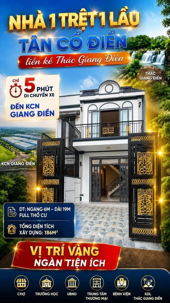 Bán nhà phố 186m2 3PN tại Trảng Bom, Đồng Nai giá 2 tỷ - Ảnh thu nhỏ 4