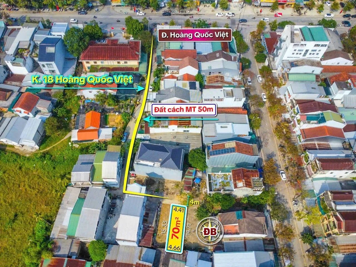 Bán đất 70m² Hoàng Quốc Việt, Huế, gần Aeon Mall 2.29 tỷ - Ảnh thu nhỏ 2