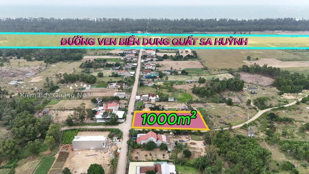 Bán đất biển Đức Minh Mộ Đức, vườn 1000m2 200m2 TC, cách biển chưa đến 1km, 3 tỷ thương lượng - Ảnh 1