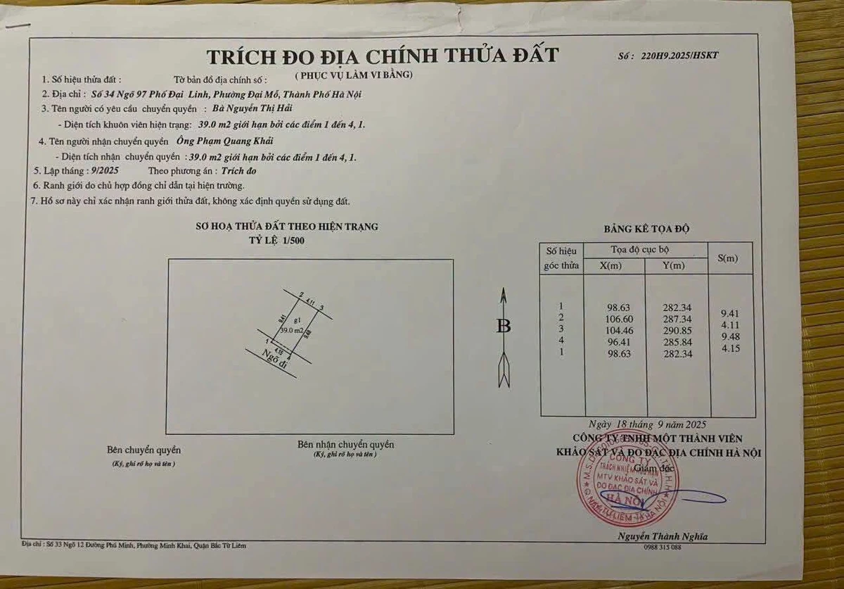 Bán nhà 40m² 2PN 2WC Đại Linh Nam Từ Liêm 650 triệu - Ảnh thu nhỏ 5