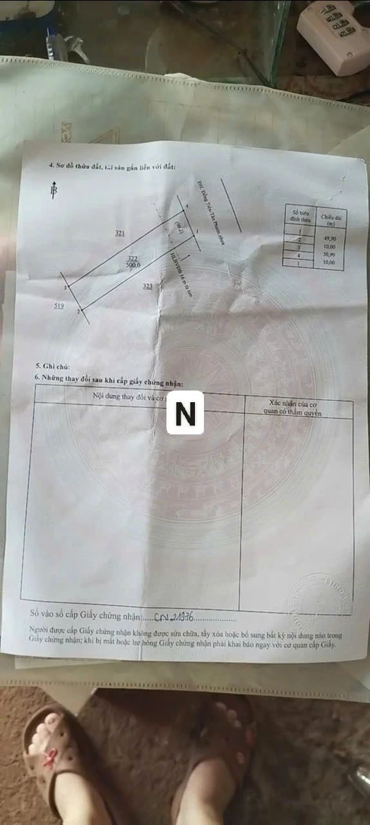 Bán đất mặt tiền gần chợ cây Điệp Tân Phú 500m2, 900 triệu - Ảnh 1