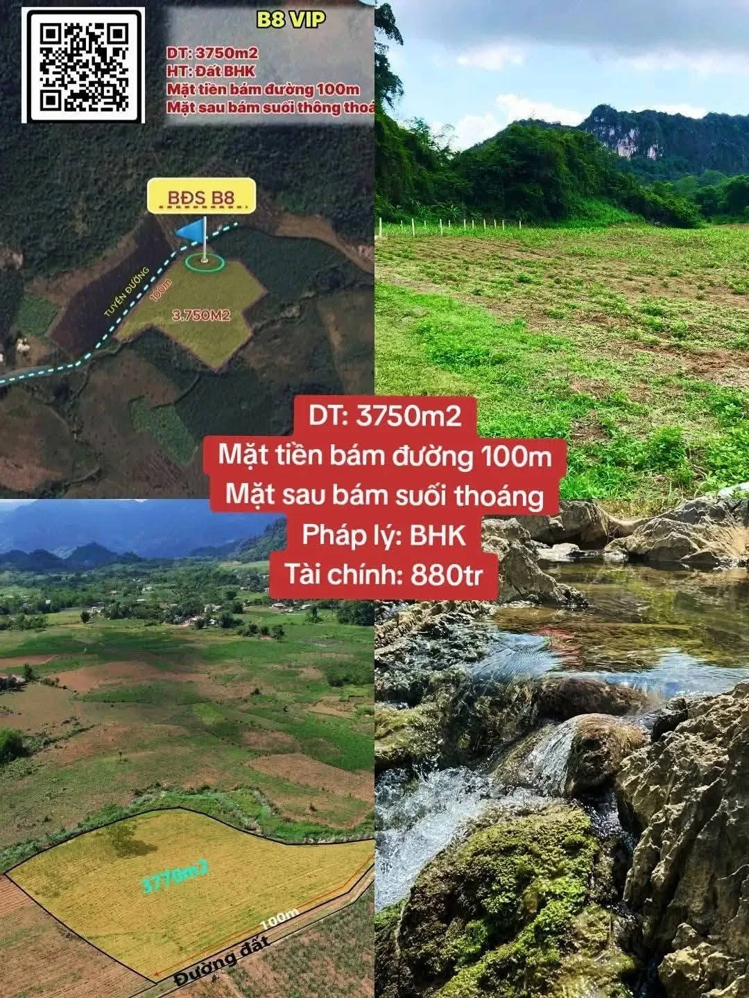 Bán đất 3750m2 mặt tiền 100m Mường Động, Phú Thọ - Ảnh 1