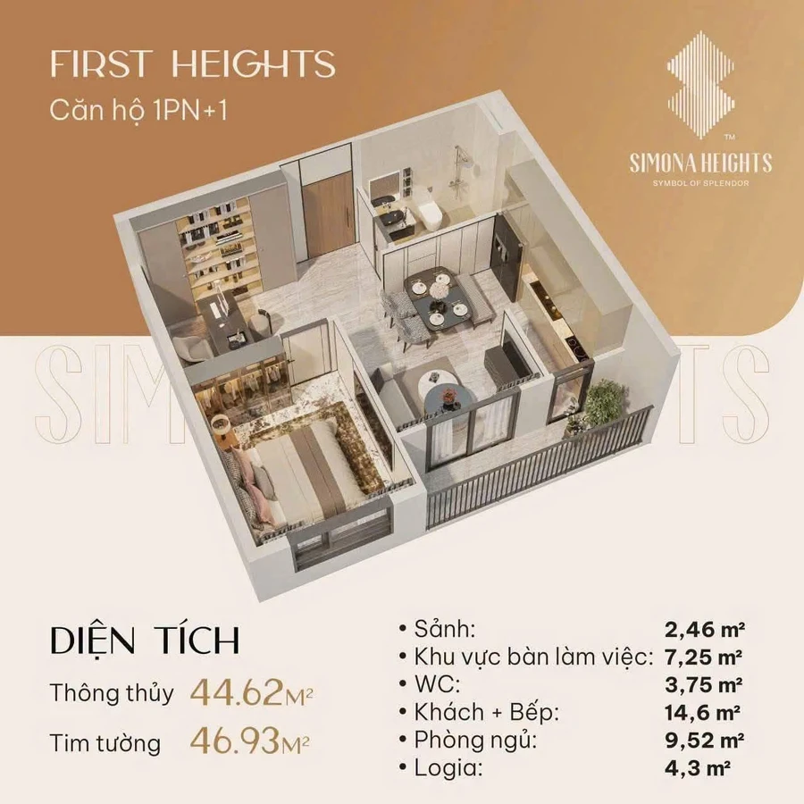 Bán căn hộ 1PN 44,66m² gần biển Quy Nhơn 2,5 tỷ - Ảnh thu nhỏ 2