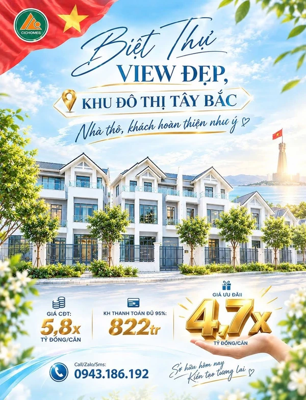 Bán biệt thự song lập 220m² Rạch Giá An Giang 5,8 tỷ
