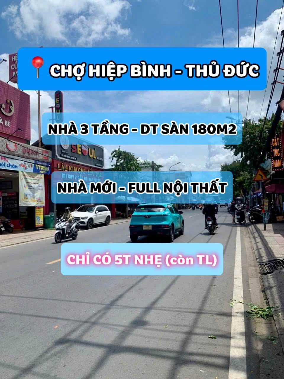 Bán nhà phố 3 tầng 60m² gần chợ Hiệp Bình 5 tỷ - Ảnh 1