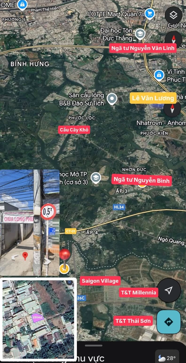 Bán đất thổ cư 200m2 Long Hậu Cần Giuộc 2 tỷ 4 - Ảnh 1
