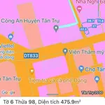 Bán đất thổ cư 475,9m2 mặt tiền đường Ấp Chiến Lược, thị trấn Tân Trụ, Long An - Ảnh thu nhỏ 4