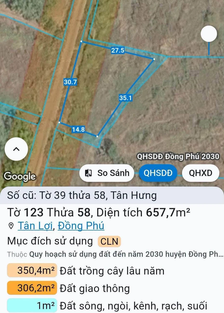 Bán đất mặt tiền 45m, Bình Chánh, 790 triệu - Ảnh thu nhỏ 2