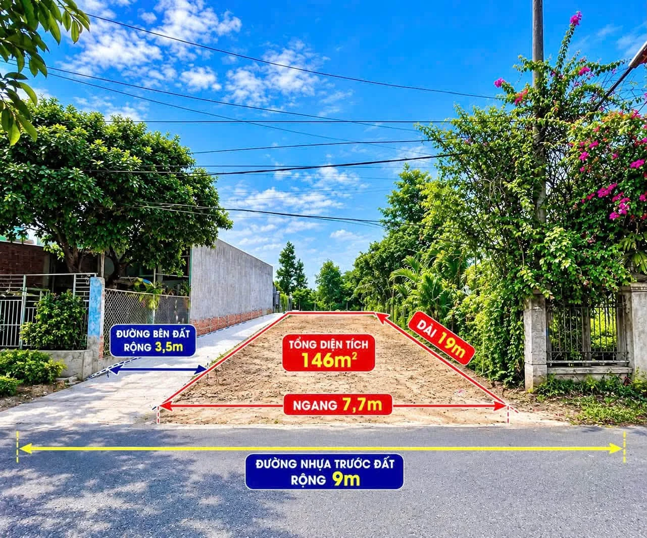 Bán lô đất mặt tiền 146m2 đường Hoàng Hoa Thám - Ảnh 1