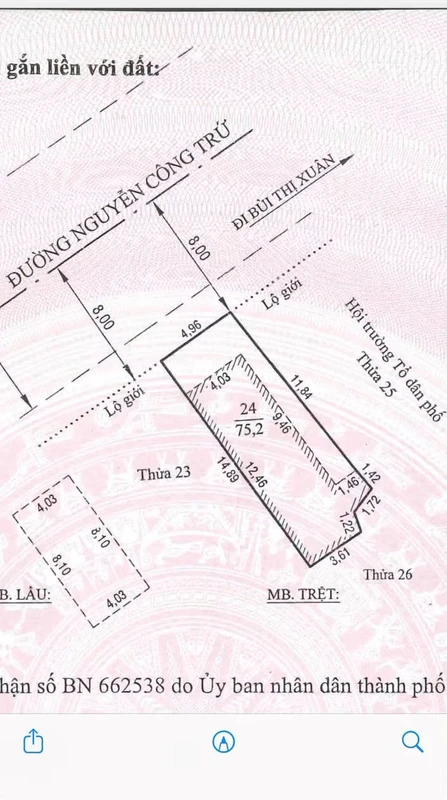 Bán nhà mặt tiền Nguyễn Công Trứ Đà Lạt 75m² 16 tỷ