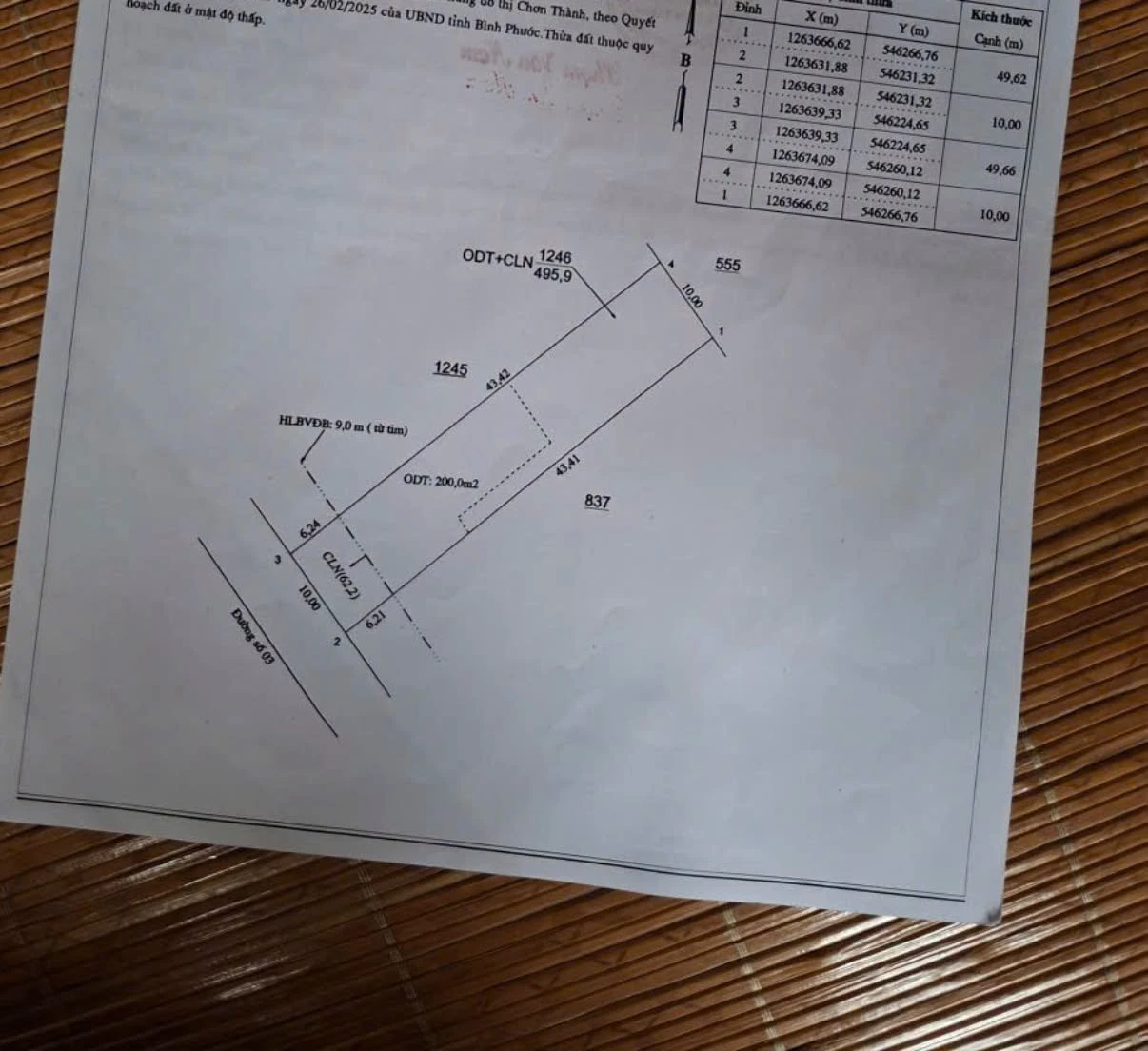 Bán đất thổ cư 450m² tại KP Đồng Hưu Bình Dương - Ảnh 1
