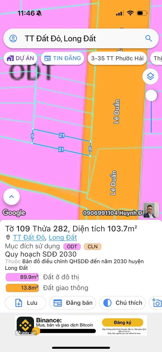 Bán mặt tiền kinh doanh Lê Duẩn 105m2 Đất Đỏ - Ảnh thu nhỏ 5