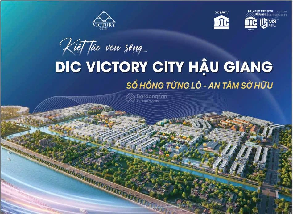Bán đất nền dự án DIC Victory City, 11,7triệu/m2, 95m2 tại TP. Vị Thanh, Hậu Giang, sổ hồng từng lô - Ảnh 1