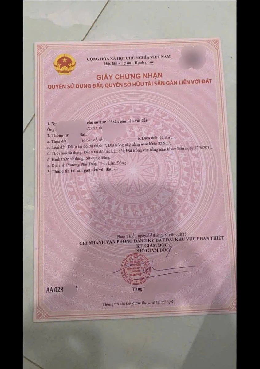 Bán đất thổ cư mặt đường Nguyễn Trãi, Phan Thiết 93m2 - 3 tỷ - Ảnh thu nhỏ 2