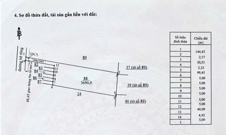 Bán 3.690m2 đất vườn Tân Khai, Đồng Nai, 100m2 thổ cư, cao su đang thu hoạch, đường nhựa 5m - Ảnh thu nhỏ 2
