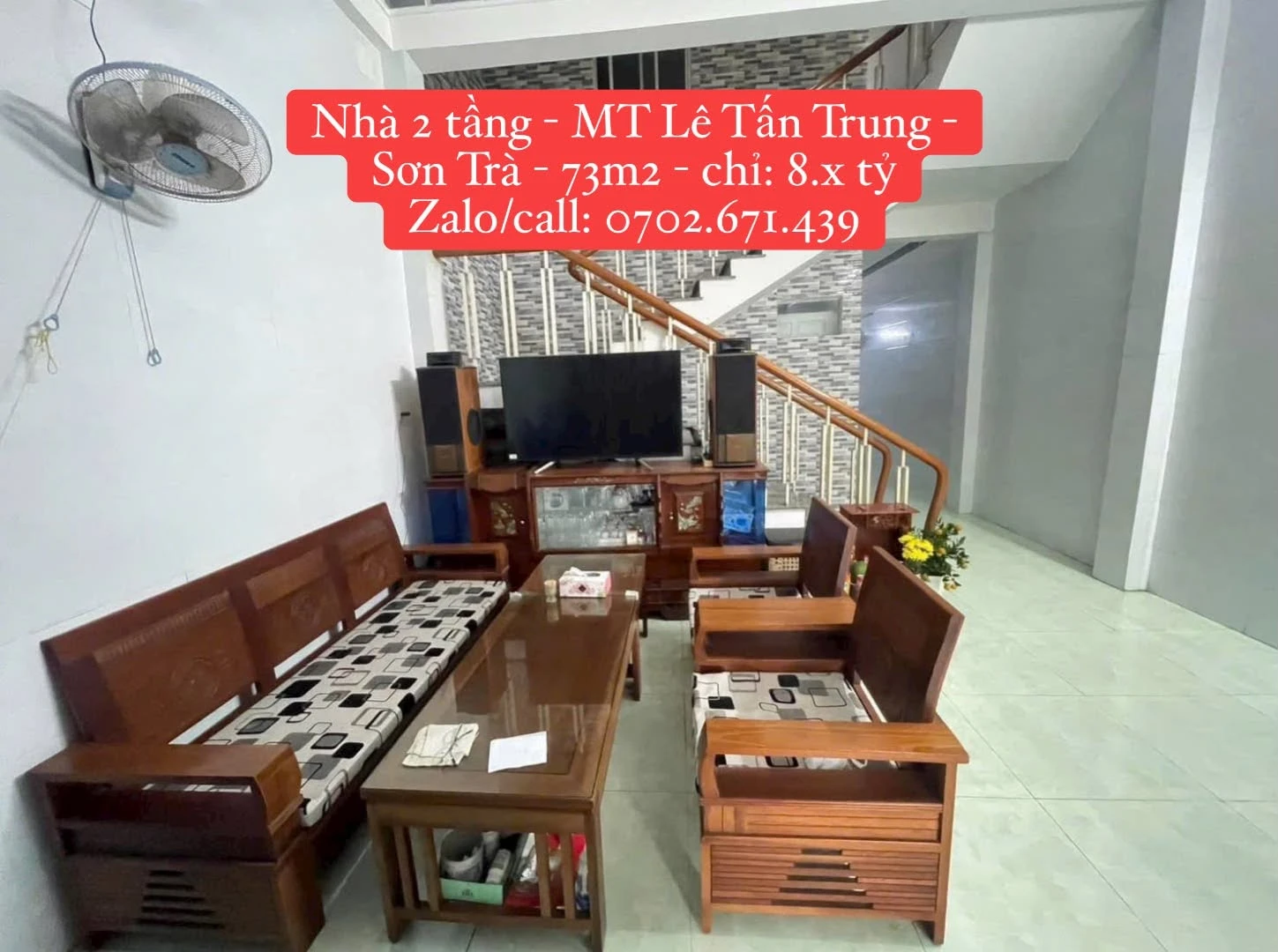 Bán nhà 2 tầng mặt tiền Lê Tấn Trung 73m2, hơn 8 tỷ - Ảnh 1