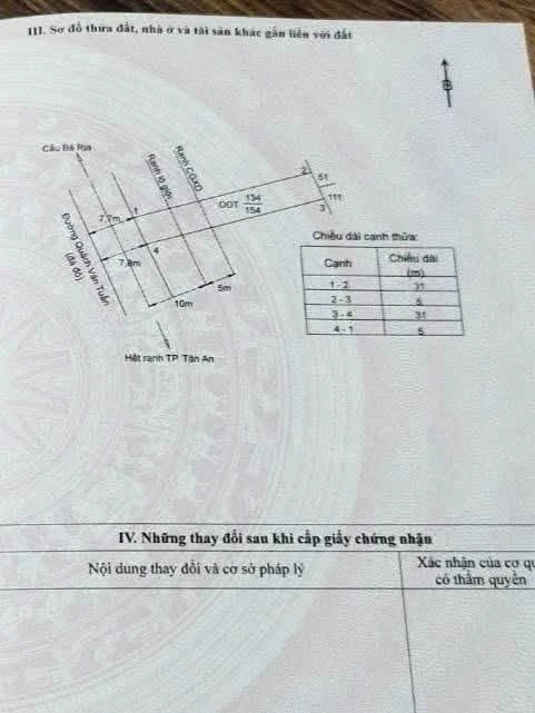 Bán gấp đất mặt tiền đường Quách Văn Tuấn, Phường 5, Tân An, Long An, 154m², 1,25 tỷ - Ảnh thu nhỏ 4