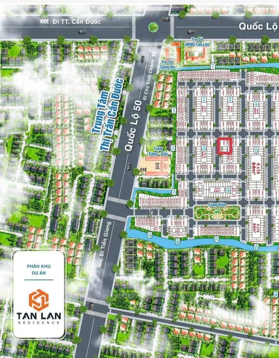 Bán đất thổ 64m2 (4x16) KDC Tân Lân Residen giá 650 triệu - Ảnh 1