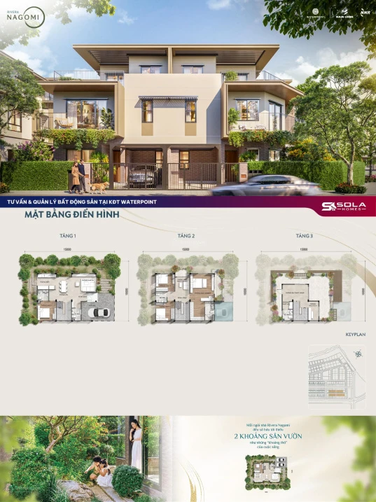 Hiếm | Biệt thự Song lập 3 tầng Rivera Nagomi 7.5 tỷ | Thanh toán giãn 24th, Miễn 3 năm phí quản lý - Ảnh thu nhỏ 2