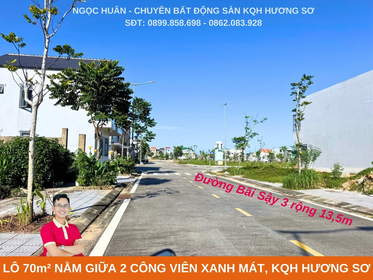Bán lô đất 70m² KQH Hương Sơ, Tp Huế - 1,39 tỷ - Ảnh thu nhỏ 2