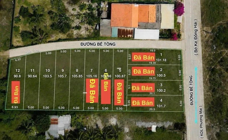 Bán đất nền 95m2 gần biển Dốc Lết 1,3-1,4 tỷ