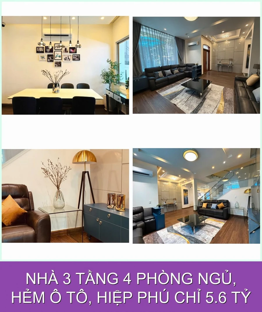 Bán nhà 3 tầng 4 phòng ngủ 57m2 hẻm ô tô tại Hiệp Phú, Q9 cũ giá 5,6 tỷ - Ảnh 1