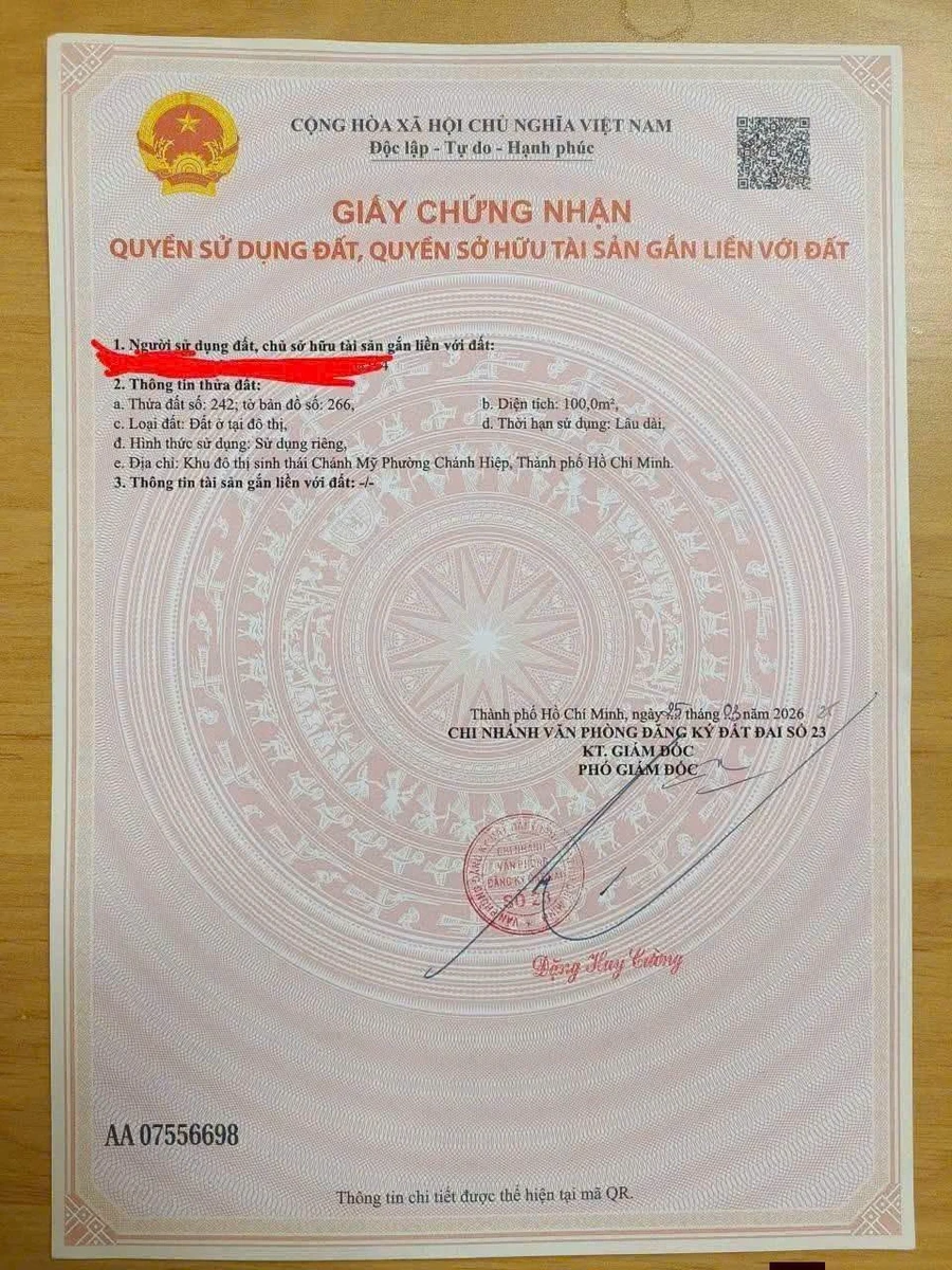Bán đất 100m² khu đô thị Chánh Mỹ, Phường Chánh Hiệp - Ảnh thu nhỏ 2