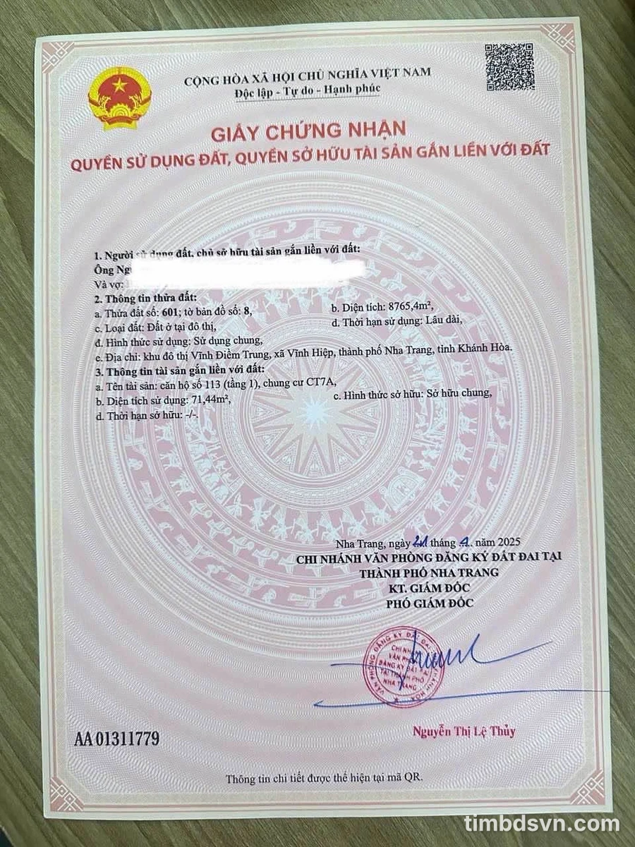 Bán căn 3PN CT7 Vĩnh Điềm Trung Nha Trang 71m2 - 2,5 tỷ - Ảnh thu nhỏ 3