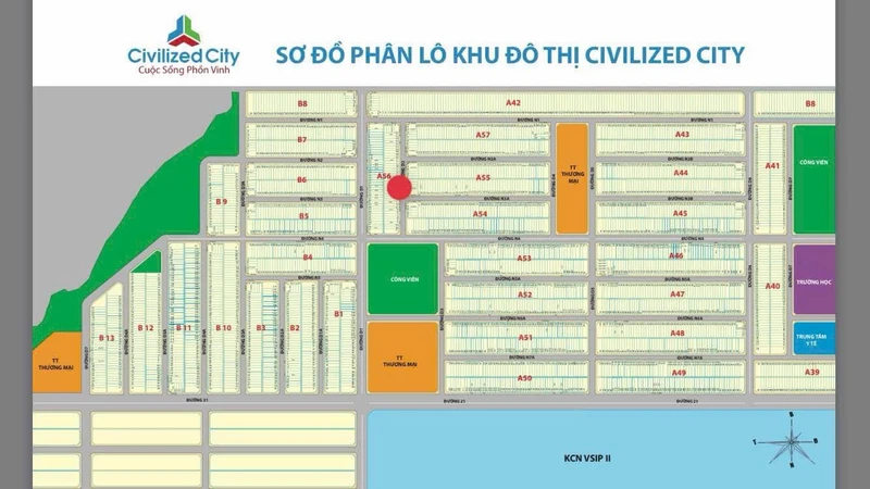 Bán đất 150m² khu A VSIP2A Vĩnh Tân