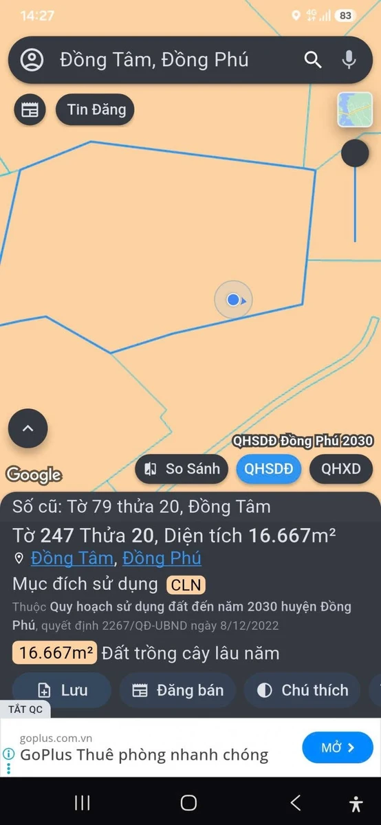 Bán 1.6 ha cao su tại Đồng Phú, Bình Phước, giá 1 tỷ 6 - Ảnh 1