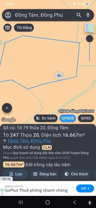 Bán 1.6 ha cao su tại Đồng Phú, Bình Phước, giá 1 tỷ 6